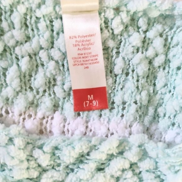 No Boundaries Women's Mint Stripe Knit Sweater Size Medium - Picture 6 of 7